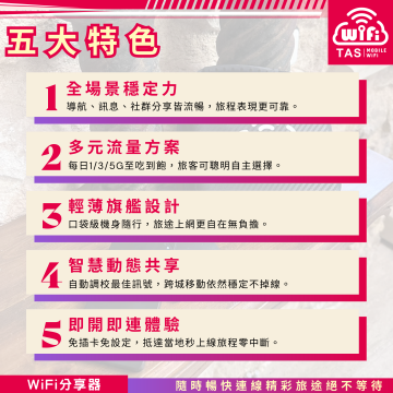 日本 4G WiFi 分享器｜高速穩定上網・多元流量自主選｜TAS Mobile WiFi