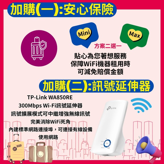 【台灣WiFi】中華電信4G高速上網吃到飽｜TP-Link展場型機種 - 14天方案
